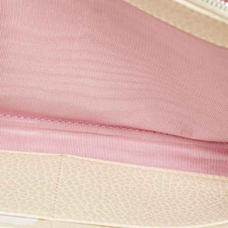 Pre Owned Gucci Crystal Dionysus Off White Leather Wallet on Chain