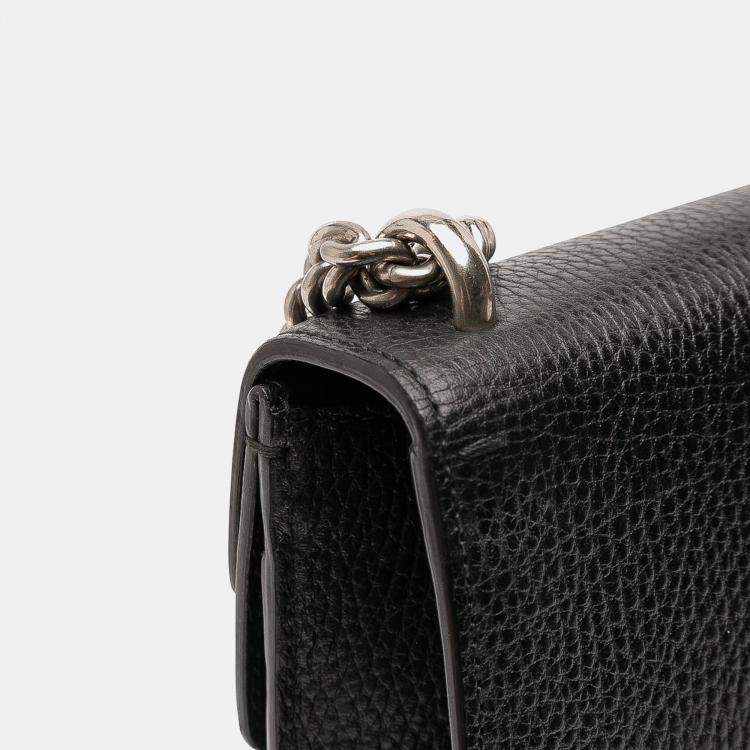 Pre Owned Gucci Black Small Leather Dionysus  Crossbody