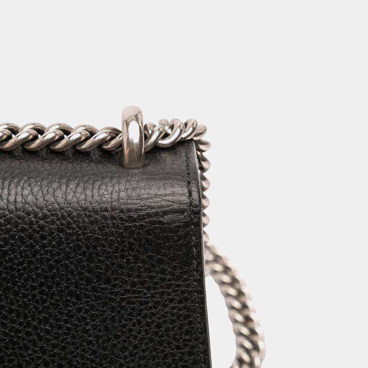 Pre Owned Gucci Black Small Leather Dionysus  Crossbody