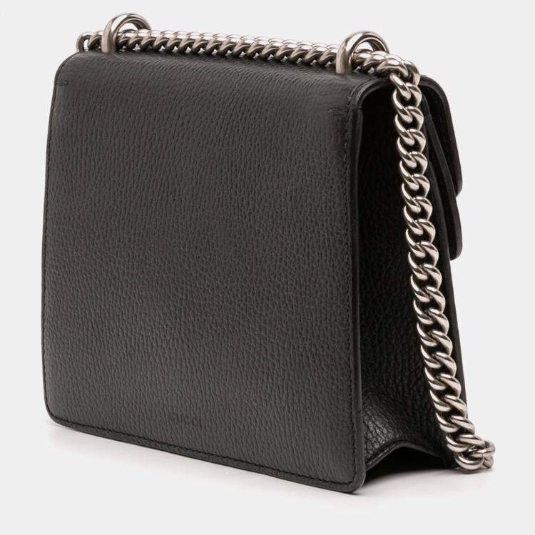 Pre Owned Gucci Black Small Leather Dionysus  Crossbody