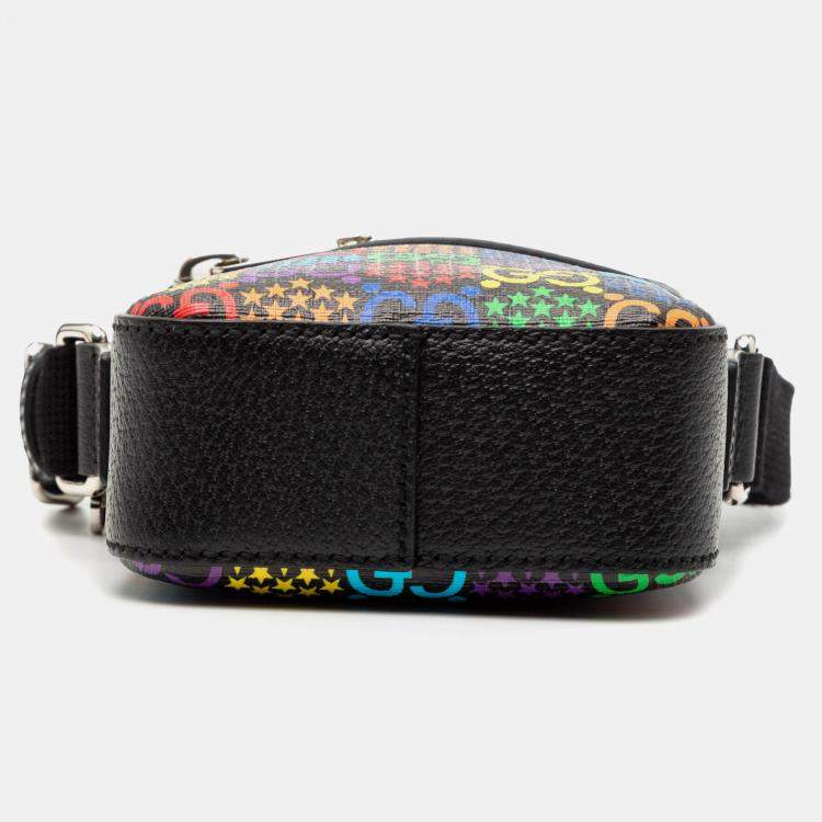 Pre Owned Gucci Black GG Supreme Psychedelic Crossbody