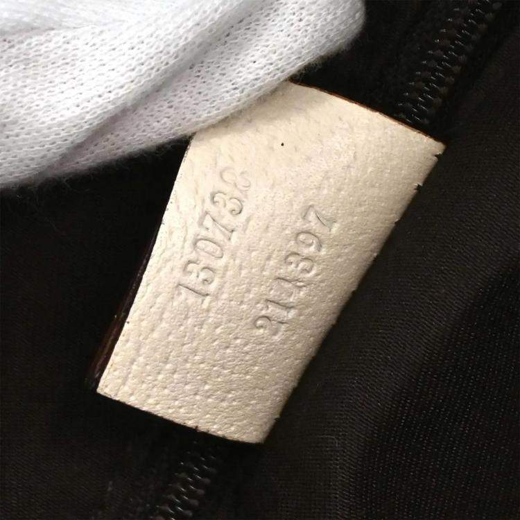 Pre Owned Gucci White Leather Abbey D Ring Handbag