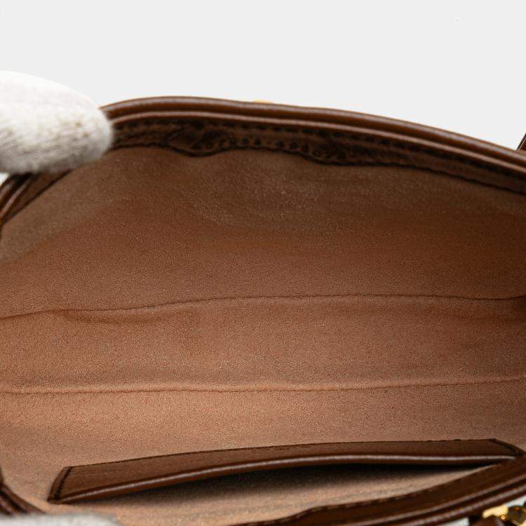 Pre Owned Gucci Brown Mini GG Supreme Web Jackie 1961 Crossbody