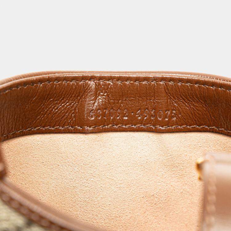 Pre Owned Gucci Brown Mini GG Supreme Web Jackie 1961 Crossbody