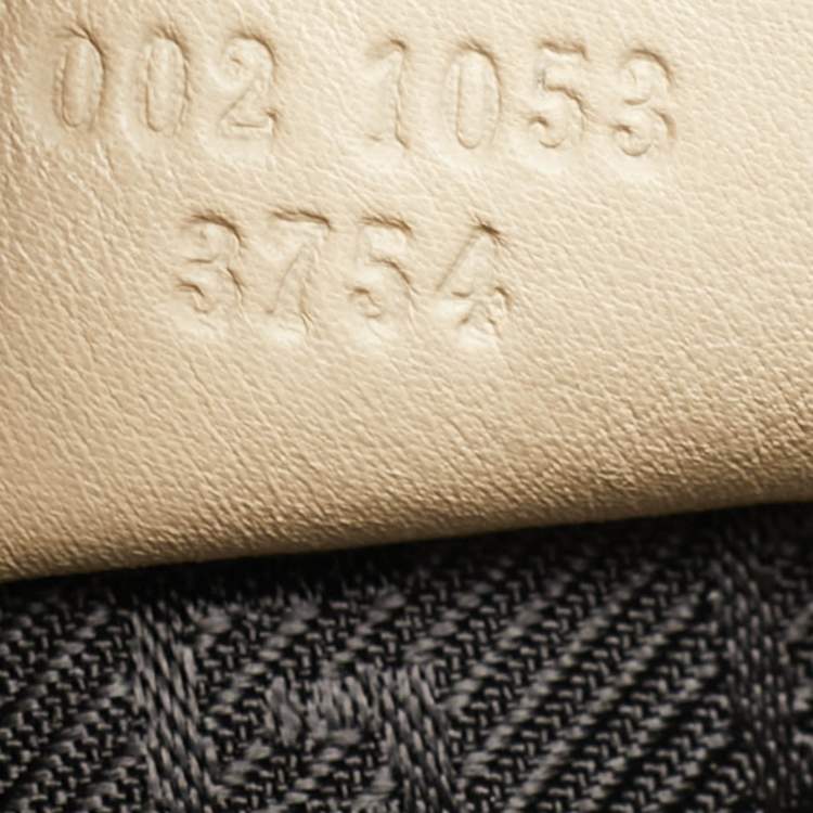 Pre Owned Gucci Drawstring Beige Leather Tote