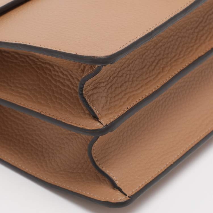 Pre Owned Gucci GG Marmont Brown Leather Shoulder Bags