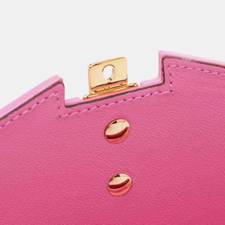 مملوكة مسبقًا Gucci Pink Mini Acrylic Sylvie 1969 Top Handle Bag