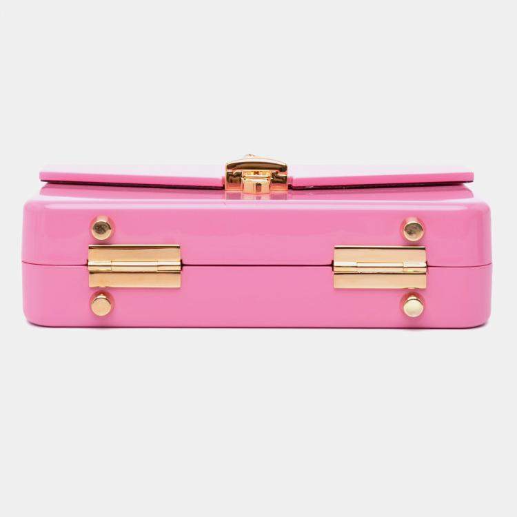 مملوكة مسبقًا Gucci Pink Mini Acrylic Sylvie 1969 Top Handle Bag