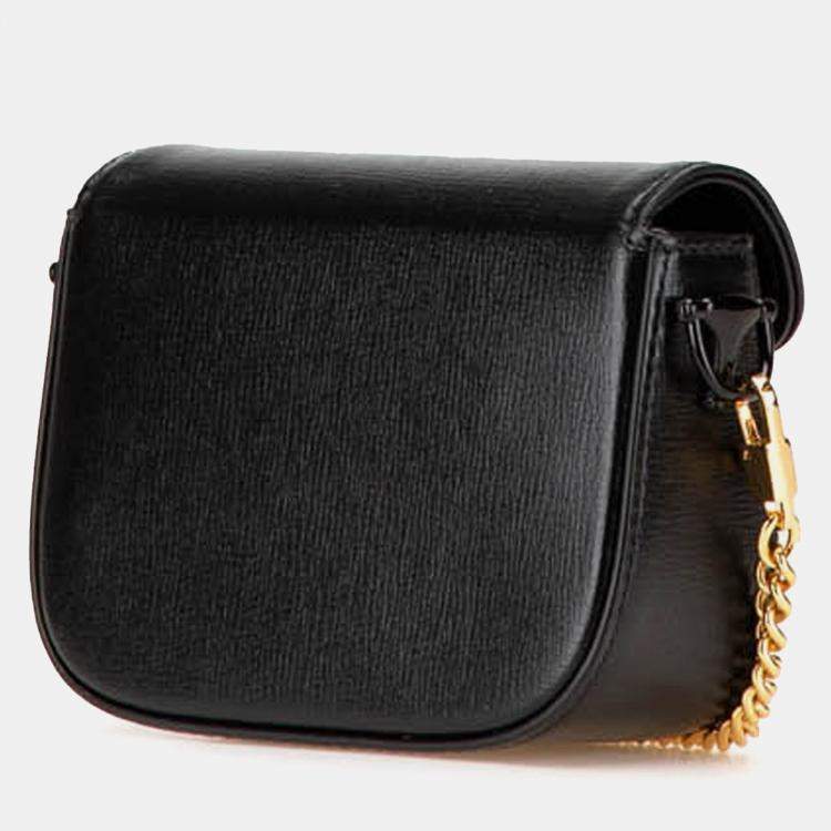 Pre Owned Gucci Black Mini Leather Horsebit 1955 Web Satchel