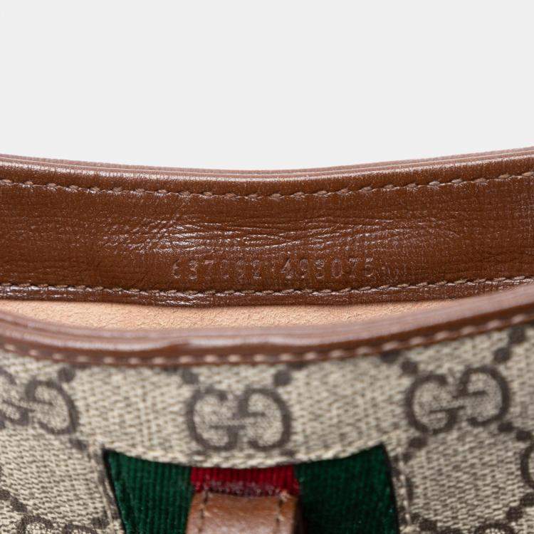 مملوكة مسبقًا Gucci Brown Mini GG Supreme Web Jackie 1961 Crossbody