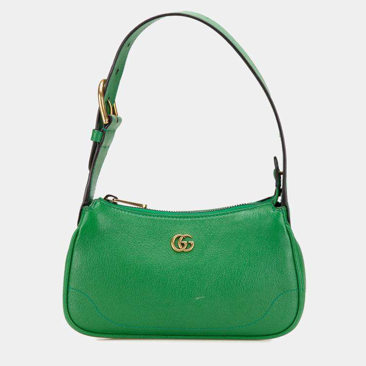 مملوكة مسبقًا Gucci Green Mini Leather Aphrodite Shoulder Bag