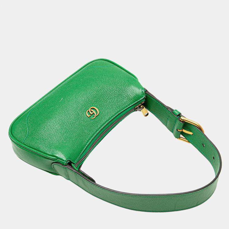 مملوكة مسبقًا Gucci Green Mini Leather Aphrodite Shoulder Bag