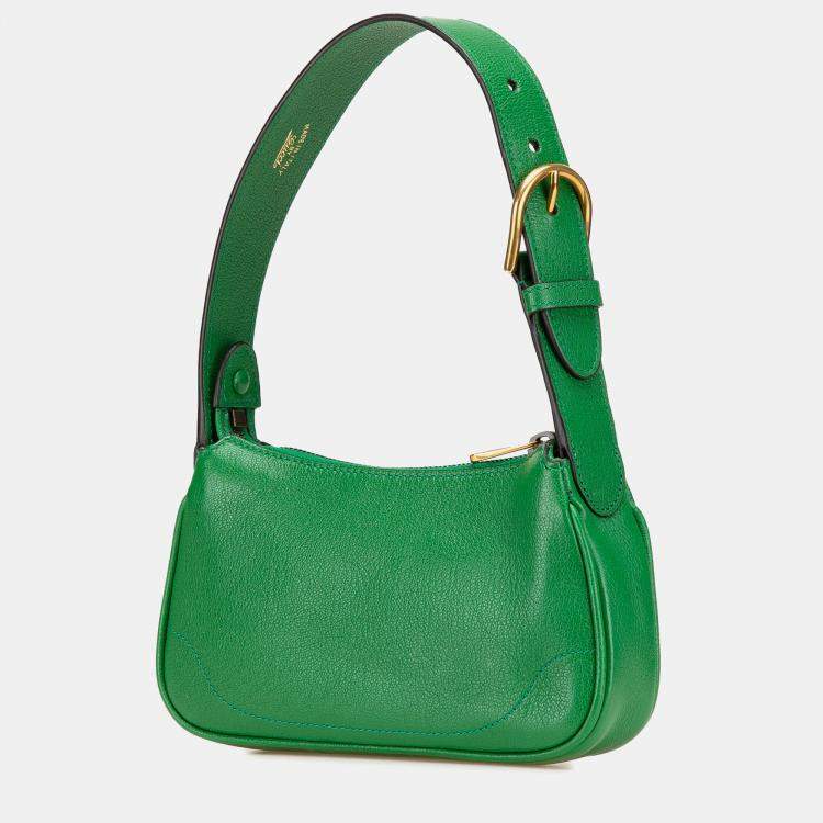 مملوكة مسبقًا Gucci Green Mini Leather Aphrodite Shoulder Bag