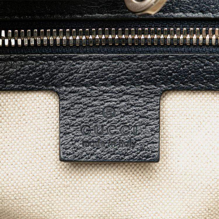 Pre Owned Gucci Blue Small GG Canvas Interlocking G Tote