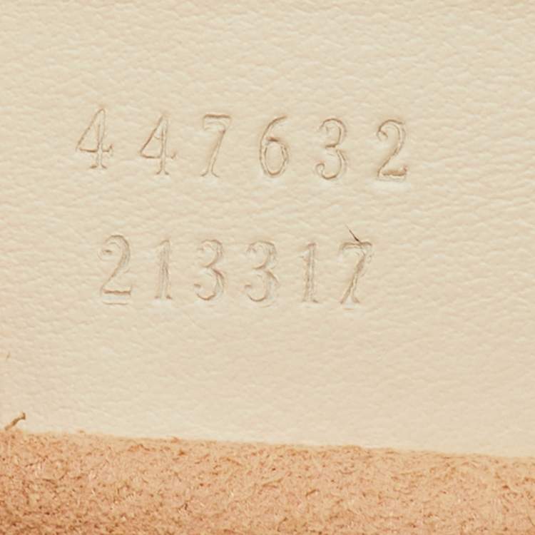 Pre Owned Gucci GG Marmont Small Cream Leather Camera Bag