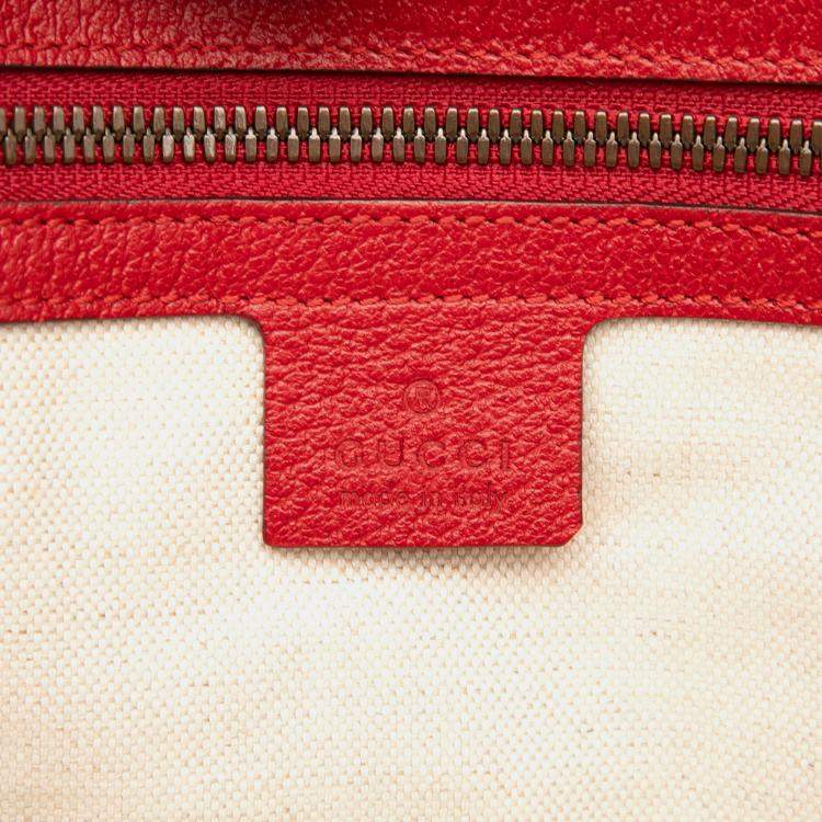 Pre Owned Gucci Brown GG Supreme Web Bosco Satchel