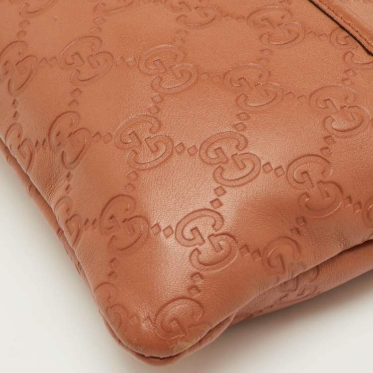 Pre Owned Gucci Messenger Mini Brown Guccissima Leather Crossbody Bag