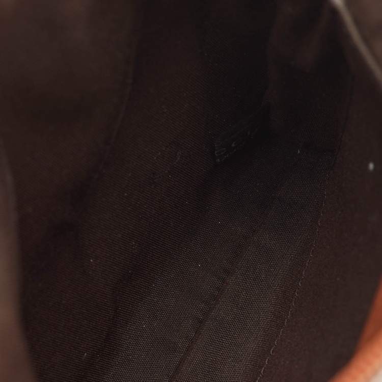 Pre Owned Gucci Messenger Mini Brown Guccissima Leather Crossbody Bag