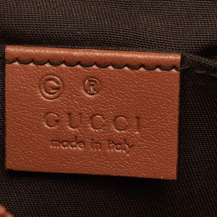 Pre Owned Gucci Messenger Mini Brown Guccissima Leather Crossbody Bag