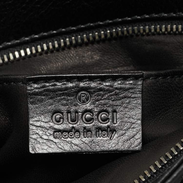 Pre Owned Gucci Black/Multicolor Leather and Sequins Flap Clutch