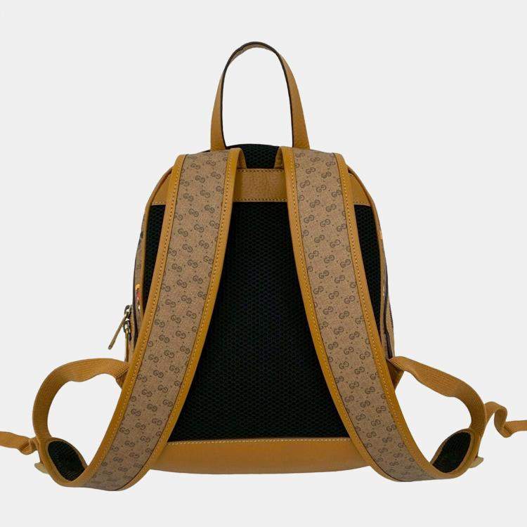 Pre Owned Gucci Brown Disney Small Micro GG Supreme Mickey Mouse Dome Backpack