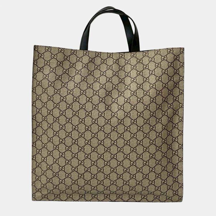Pre Owned Gucci Brown GG Supreme LAveugle Par Amour Tote
