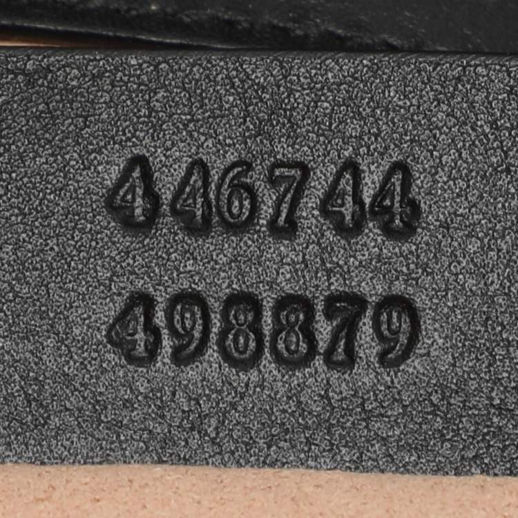 Pre Owned Gucci GG Pearl Marmont Flap Mini Black Matelassé Leather Shoulder Bag