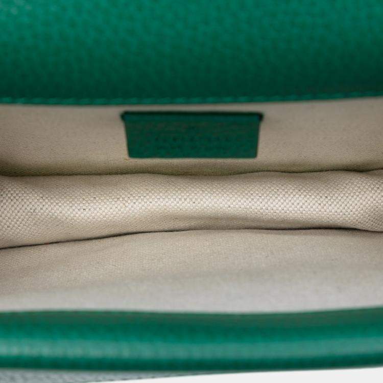 مملوكة مسبقًا Gucci Green Small Leather Dionysus Crossbody