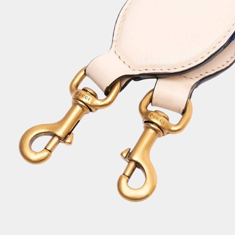 Pre Owned Gucci White GG Marmont Matelasse Leather Bucket Bag