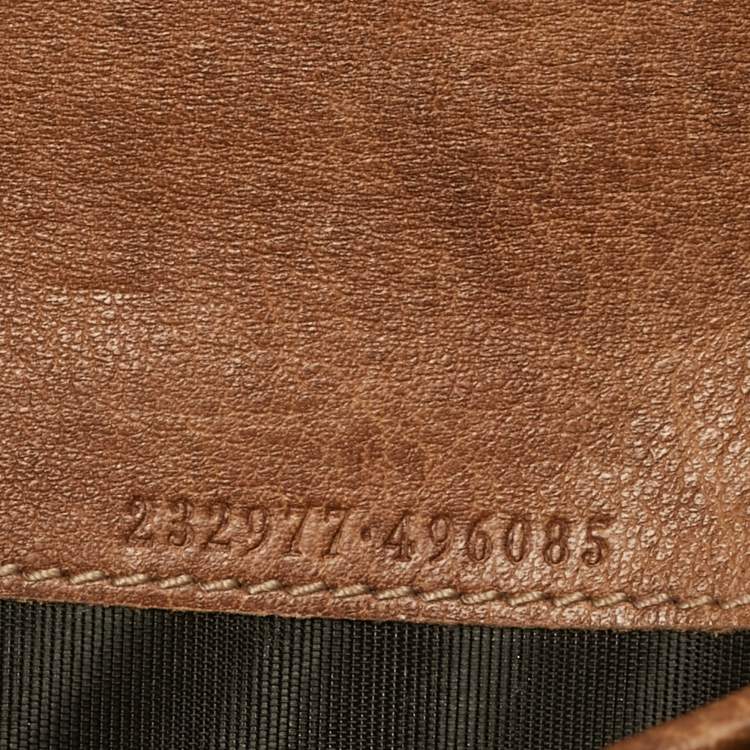 مملوكة مسبقًا Gucci Brown Guccissima Leather Bamboo Zippy Organizer Wallet