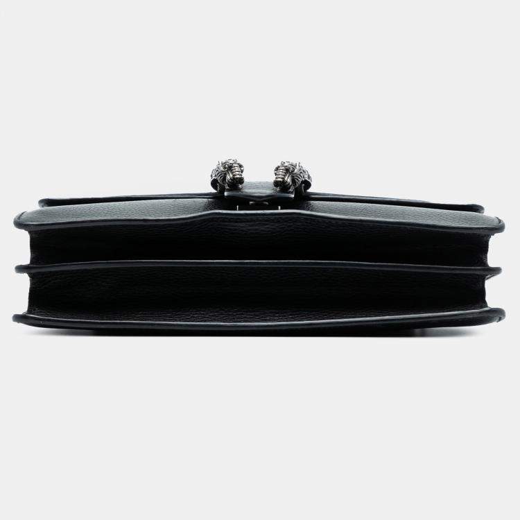 Pre Owned Gucci Black Small Leather Dionysus Shoulder Bag