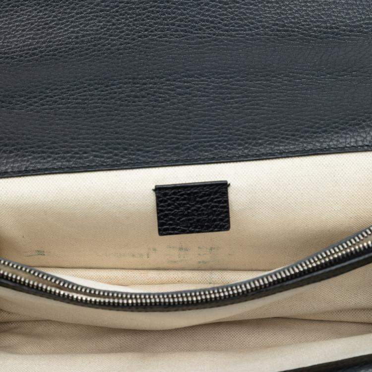 Pre Owned Gucci Black Small Leather Dionysus Shoulder Bag