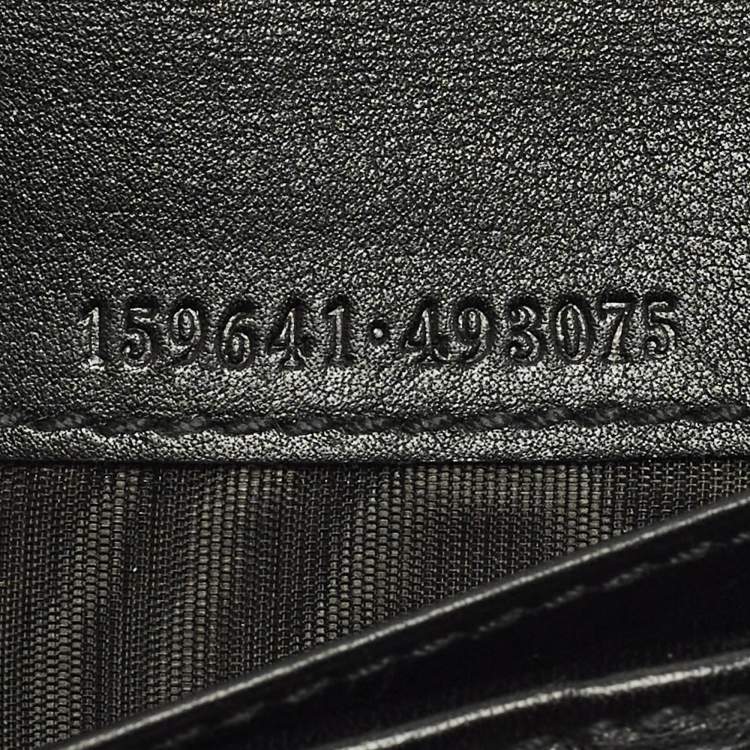 مملوكة مسبقًا Gucci Wave Black GG Canvas and Leather Continental Wallet