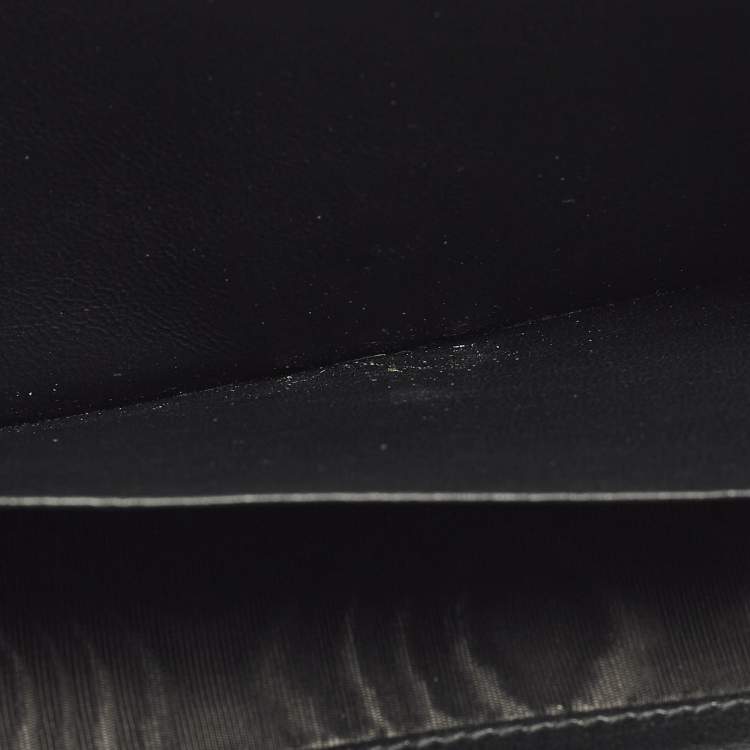 مملوكة مسبقًا Gucci Wave Black GG Canvas and Leather Continental Wallet