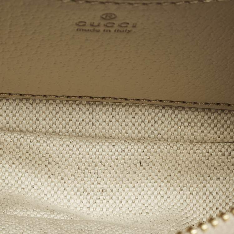 Pre Owned Gucci Ophidia Mini Beige GG Supremes Canvas and Leather Bag