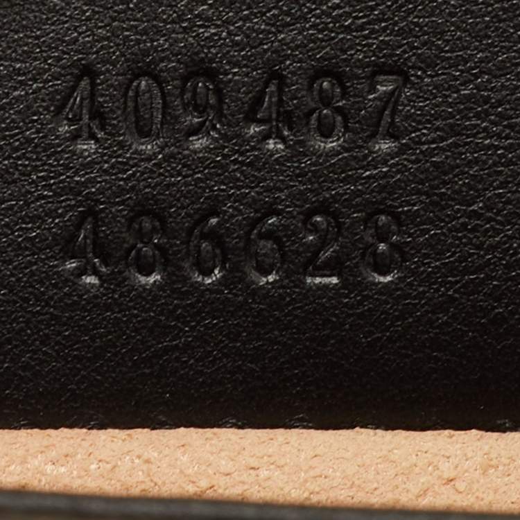 Pre Owned Gucci Padlock Small Black/Beige GG Supreme Canvas and Leather Shoulder Bag