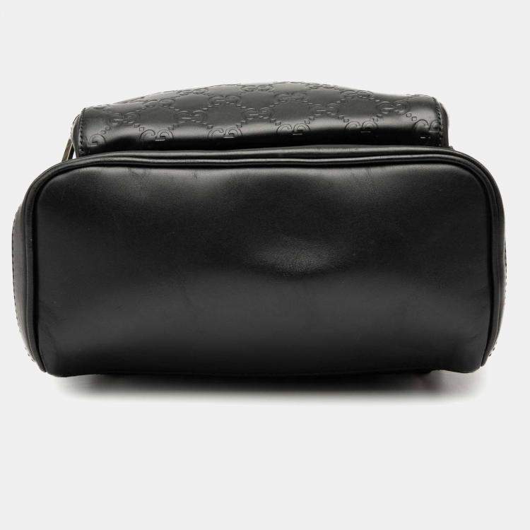Pre Owned Gucci Black Guccissima Backpack