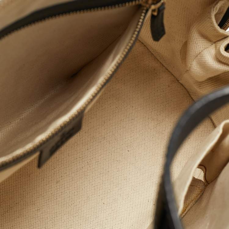 Pre Owned Gucci Nice Black Microguccissima Patent Leather Dome Satchel