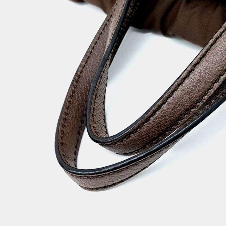 Pre Owned Gucci Beige Brown PVC Tote Backpack