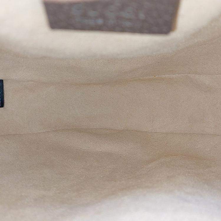 Pre Owned Gucci Beige Brown PVC Ophidia Mini GG Round Shoulder Bag