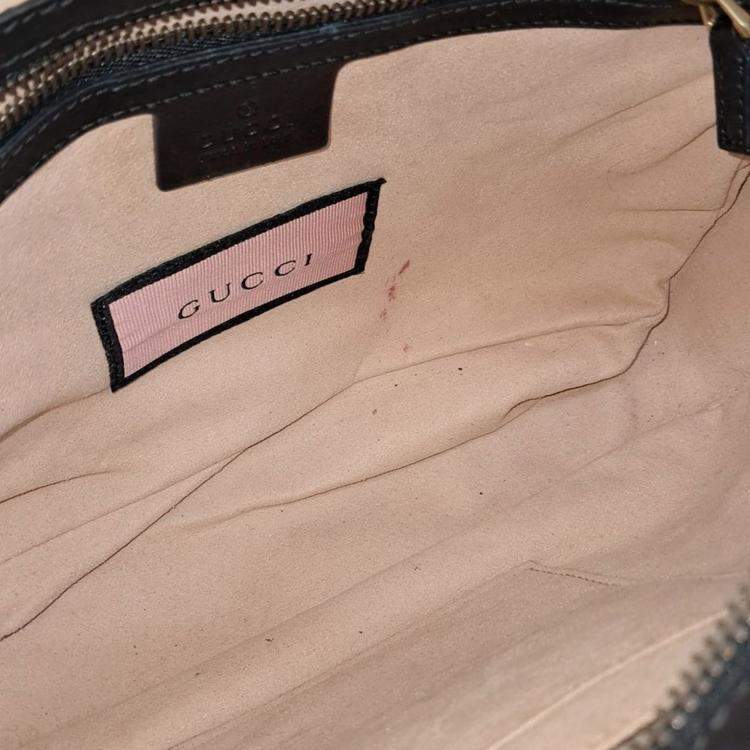 Pre Owned Gucci Black Leather Ghost Marmont Matrasse Bag