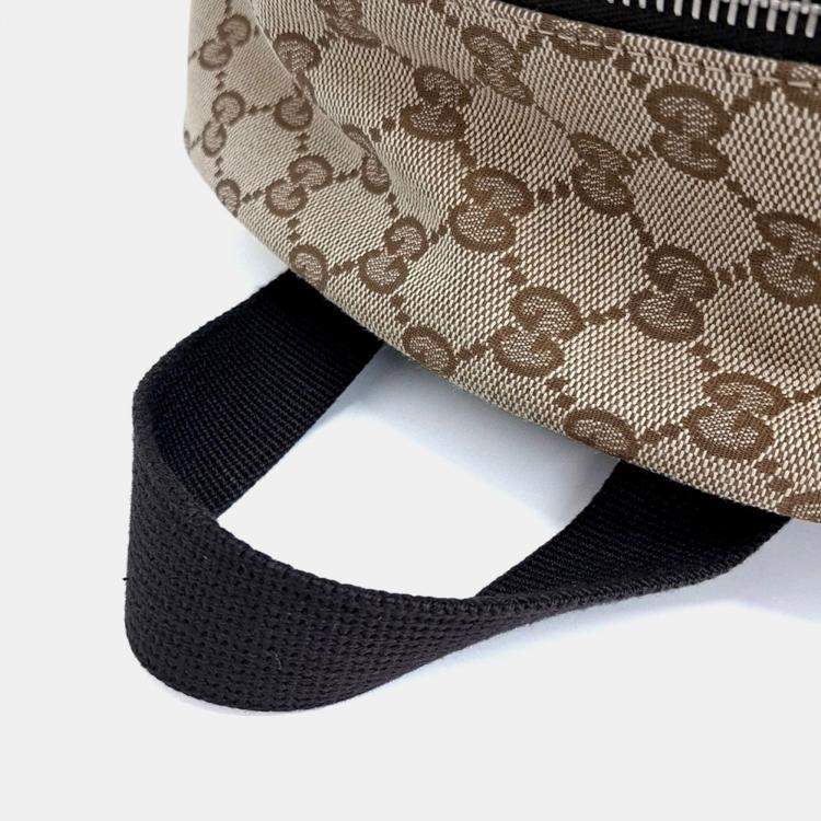 Pre Owned Gucci Beige/Brown Canvas Jacquard Backpack