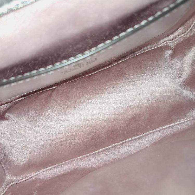 Pre Owned Gucci Pink Leather Marmont Matrasse Mini Bag