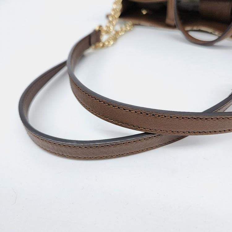 Pre Owned Gucci Beige/Brown Canvas 1955 Horsebit Medium Tote Bag