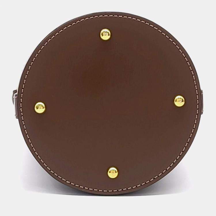 Pre Owned Gucci Brown Leather Odipia Mini Bucket Bag