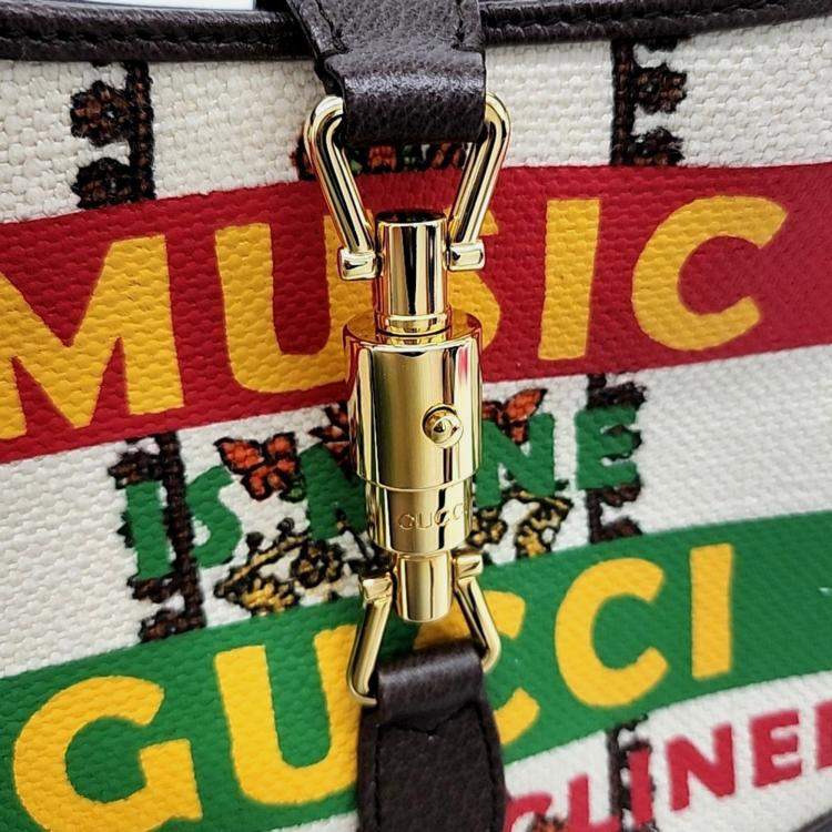 مملوكة مسبقًا Gucci Multicolor Canvas Jackie 1961 Small Hobo Bag