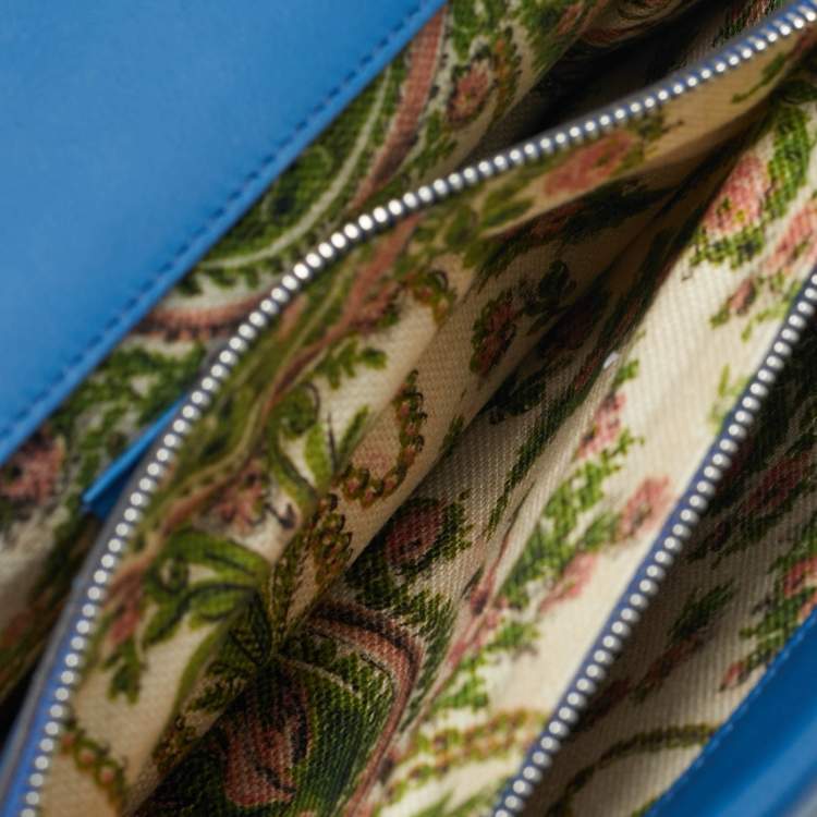 Pre Owned Gucci Dionysus Small Blue Leather Shoulder Bag