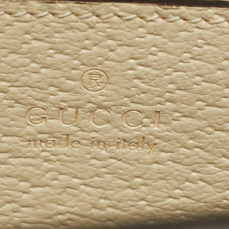 Pre Owned Gucci Diana Mini Off White Jumbo GG Canvas and Leather Tote