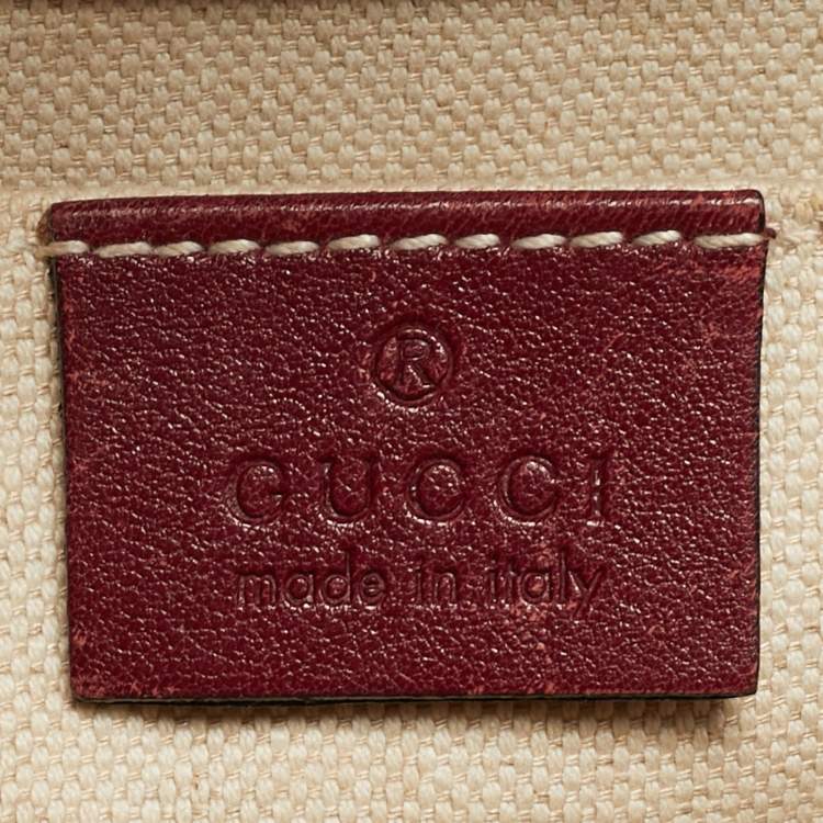 Pre Owned Gucci Emily Chain Medium Red Guccissima Leather Shoulder Bag