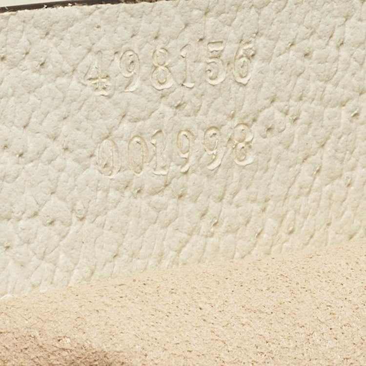 Pre Owned Gucci Padlock Small Beige/Off White Flora GG Supreme Canvas Tote